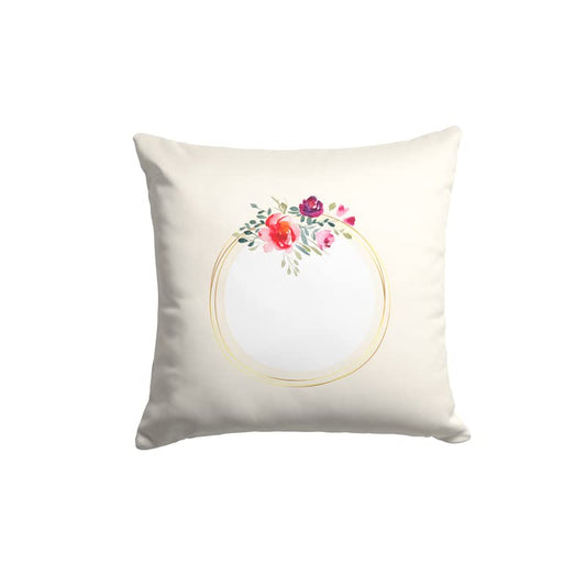 Canvas Floral Sun Cushion Cover, a vibrant multicolor decorative pillow with a cheerful and sunny flower pattern, 40x40 cm, made from durable fabric to brighten any room with its design