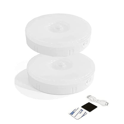 2 Pack Motion Sensor USB Rechargeable Light Indoor Rechargeable Puck Lights Lights for Kitchen
