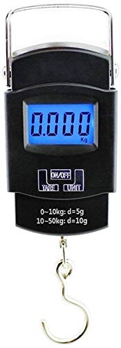 GOOSEBERRY Mini Digital Scale Hanging Luggage Fishing Weighing Scale with Blue Background Light 10lb/50kg Capacity