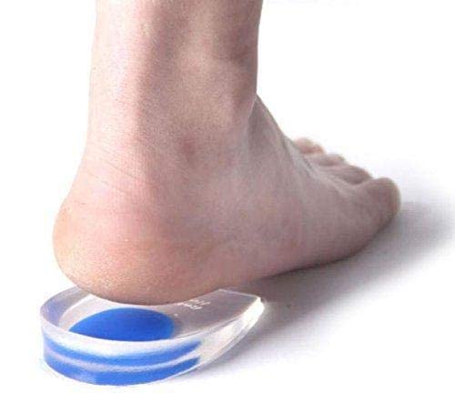 1 Pair Heel Cups Silicone Gel Ankle Heel Pain Relief Cushion Insole for Men Women Size L