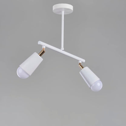 نجفه شوب تراك لايت أبيض التصميم العصري والتوزيع المتوازن للإضاءة يتميز بزاوية واسعة تضمن انتشار الضوء بشكل متساوٍ في جميع الاتجاهات White Track Light 2 Bulbs SLTW-2 from Nagafa Shop