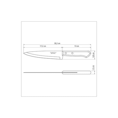 Knife with Wooden Handle – 7-Inch Stainless Steel Blade – Pack of 12 – Sharp, Durable & Multipurpose Kitchen Knife