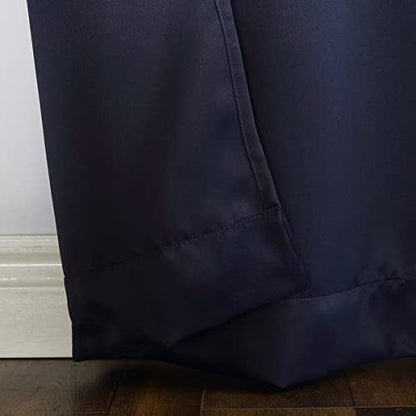 INtex CURTAINS HOUSE Luxury Blackout Curtains-Steel grommets-thermal Insulated fabric-for room Darkness (200W X 270L CM, Dark red)