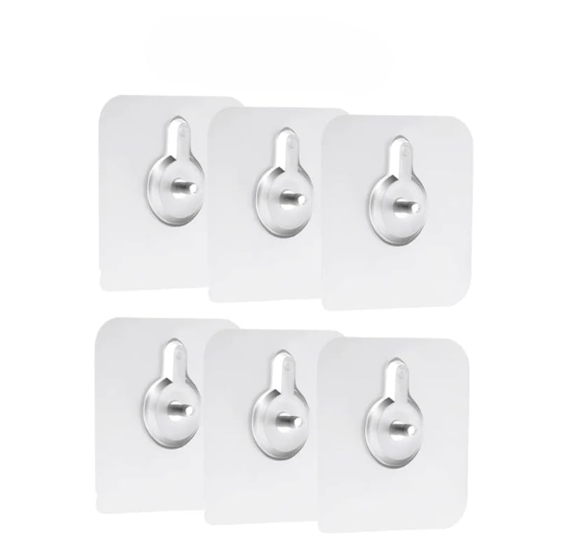 Screw Alternative Wall Hook – Self Adhesive Reusable Heavy Duty Wall Hanger for Bathroom, Kitchen, Tiled Walls – No Drilling Required – Transparent Design