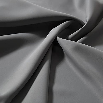 Gray Blackout Curtains - steel Grommets - thermal Insulated fabric – for room darkness – 1 panel