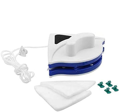 Brrnoo Magnetic Window Cleaner, Double-sided Glass Wiper Cleaner, Ultra-Strong Both Side Glass Surface Cleaning Brush Wiper Tools with Ergonomic Handle (3-8mm)