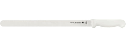 Professional Slicing Knife, 16-Inch Stainless Steel Blade with White Polypropylene Handle, Durable and Sharp, Ideal for Slicing Meat, Roasts, and BBQ