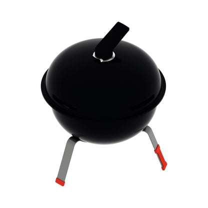 Compact Charcoal Grill – Portable, with Enameled Lid & Stainless Steel Grate, Perfect for Easy Barbecues, Model TCP-320L