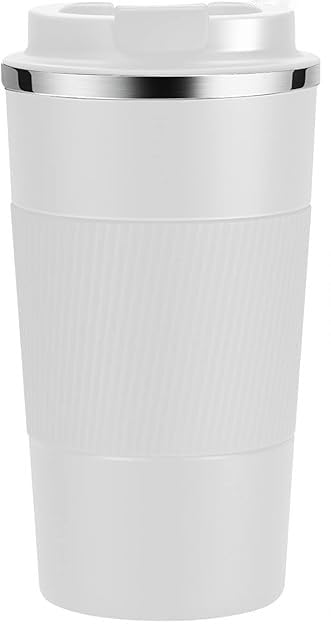 Reusable Travel Coffee Mug 510ml, Double-Walled Insulated Stainless Steel Cup with Leakproof Lid, Eco-Friendly Portable Tumbler for Hot and Cold Drinks, BPA-Free