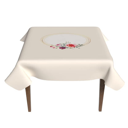 Floral Sun Waterproof Tablecloth, a Multicolor 140x140 cm Square Table Cover of Spillproof Polyester, a Bright and Cheerful Protector for Everyday Dining, Patios, and Picnics