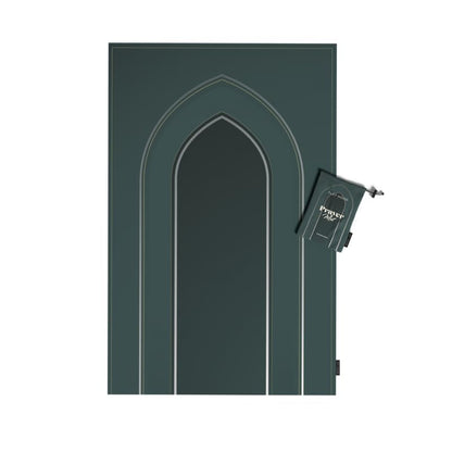 Waterproof Prayer Mat in a deep Dark Green, 68x117 cm, a durable and practical rug perfect for all conditions, easy to clean and ideal for outdoor use, travel, or daily prayers