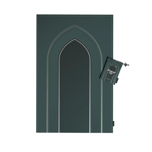 Waterproof Prayer Mat in a deep Dark Green, 68x117 cm, a durable and practical rug perfect for all conditions, easy to clean and ideal for outdoor use, travel, or daily prayers