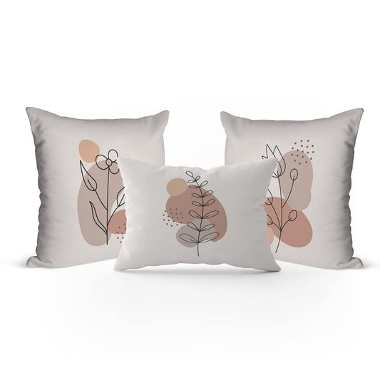 Velvet Rosa Set Cushion Cover, a luxurious multicolor decorative pillow with a romantic rose-themed pattern, 40x40 cm, ideal for adding a touch of floral beauty and plush comfort to your sofa