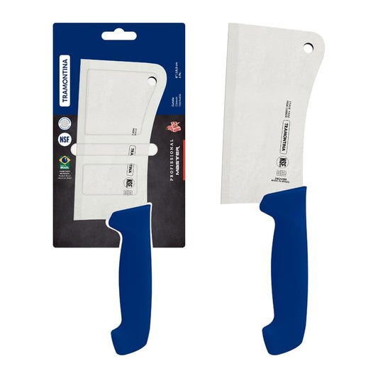 Professional 6" Cleaver – Stainless Steel Blade, Polypropylene Handle, Durable, Precision Cutting, and Dishwasher Safe