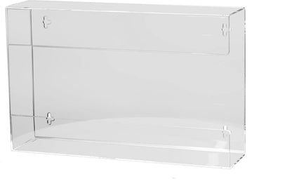 Acrylic Glove Box Holder, Wall Mounted Dispenser with 3 Box Capacity, 26.2 x 9.7 x 40.6 cm, for Medical Clinics, Food Service, Healthcare, and Commercial Use, Clear