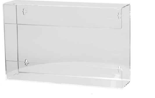 Acrylic Glove Box Holder, Wall Mounted Dispenser with 3 Box Capacity, 26.2 x 9.7 x 40.6 cm, for Medical Clinics, Food Service, Healthcare, and Commercial Use, Clear