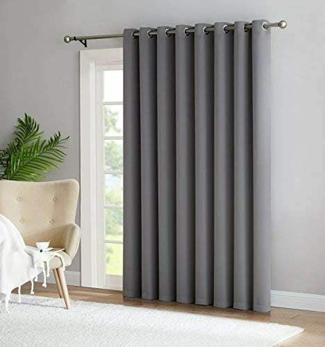 INtex CURTAINS HOUSE Luxury Blackout Curtains-Steel grommets-thermal Insulated fabric-for room Darkness (200W X 270L CM, Dark red)