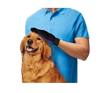 Pet Dog Cat True Touch Deshedding Brush Glove Gentle efficient Massage Grooming