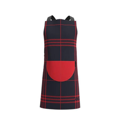 Apron, Cross-Back Design, Soft Cotton-Like Fabric, One Size, Lightweight Breathable Unisex with Front Pocket, for Cooking, and Daily Use