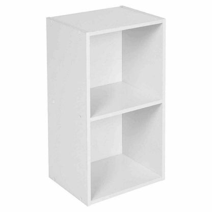 4 Cube Organizer, Versatile Storage Bookcase and Shelf Unit in White, Stackable and Modular Design for Closet, Office, or Living Room, Modern and Simple Organizer