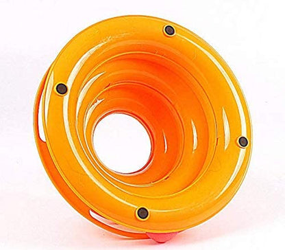 Cat Darling Toys Little Pet Toys Interactive Three Levers Tower of Tracks Pet Crazy Ball Disk Toy (Orange-Triangle)