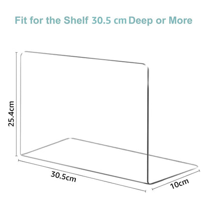 Clear Acrylic Shelf Dividers for Closet Organization 8 Pack, Heavy-Duty, Adjustable Separators for Clothing, Purses & Linens, for Bedroom & Wardrobe