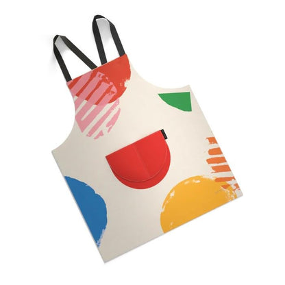 Apron, Cross-Back Design, Soft Cotton-Like Fabric, One Size, Lightweight Breathable Unisex with Front Pocket, for Cooking, and Daily Use