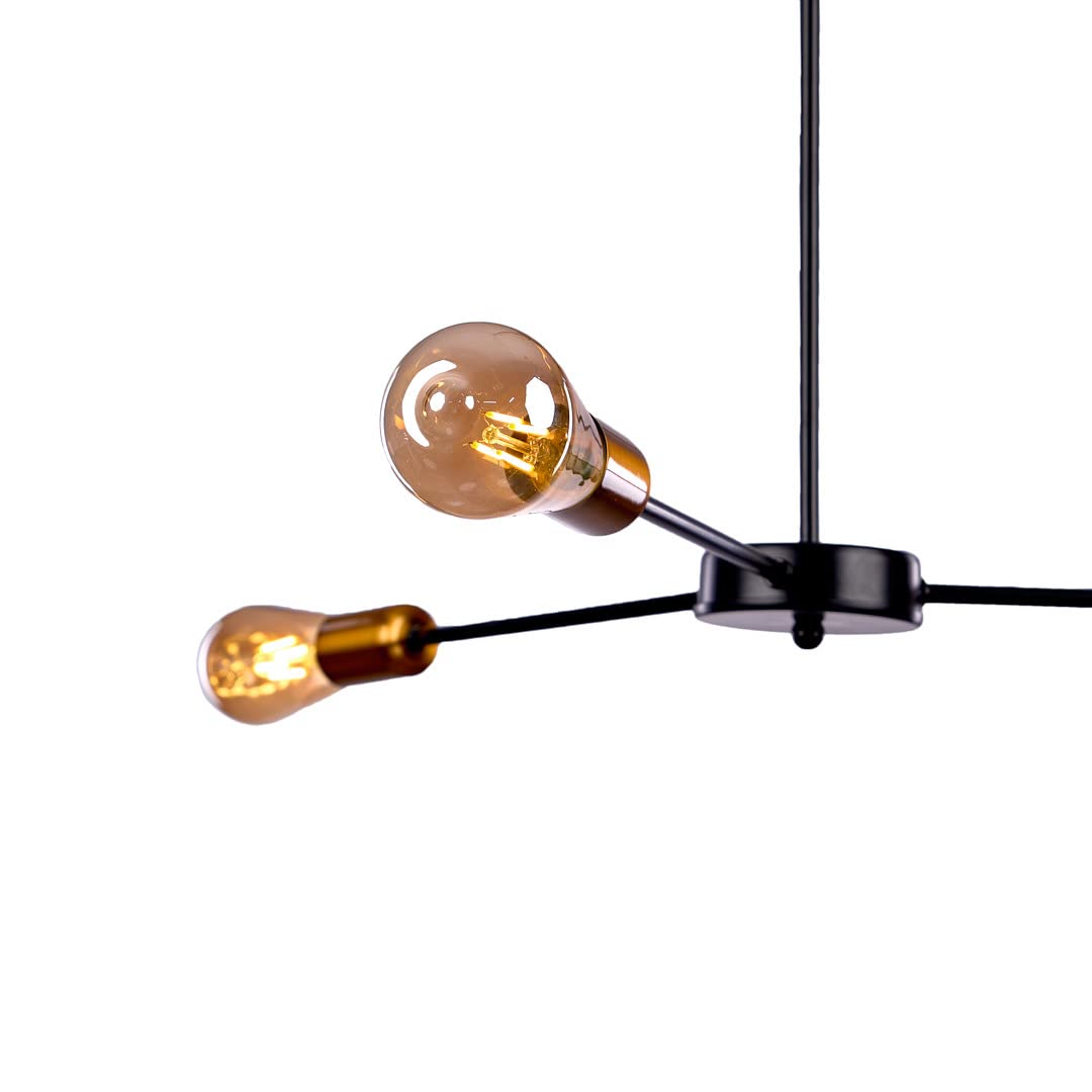 Nagafa Shop MBG-3 High Quality Modern Design Ceiling Lamp for Living Room, Bedroom, or Hall - Black Gold