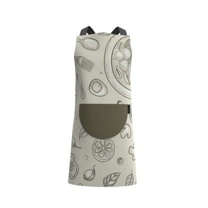 Apron, Cross-Back Design, Soft Cotton-Like Fabric, One Size, Lightweight Breathable Unisex with Front Pocket, for Cooking, and Daily Use