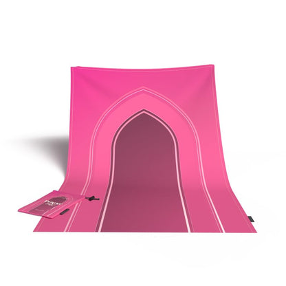 Al-Taqwa Waterproof Prayer Mat, a Durable Rug in Pink made from Easy-to-Clean Material, 68x117 cm, for Comfortable Prayer, a Portable Salah Mat Ideal for Outdoor, Indoor, and Travel