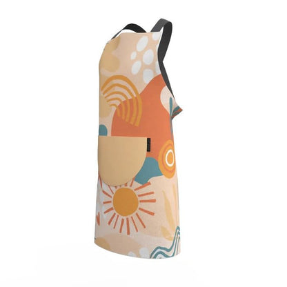 Apron, Cross-Back Design, Soft Cotton-Like Fabric, One Size, Lightweight Breathable Unisex with Front Pocket, for Cooking, and Daily Use