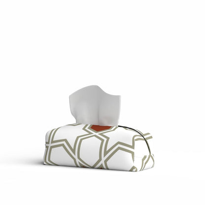 Fabric Tissue Box Cover Premium Fabric Tissue Holder With Leather Layer Inside for Home, Office, and Car Durable and Elegant Tissue Dispenser for Standard Tissue Boxes