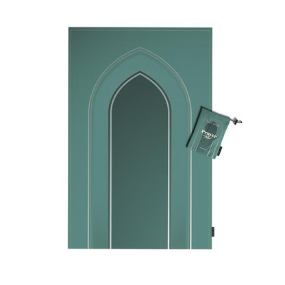 Al-Taqwa Waterproof Prayer Mat, a Durable Rug in Green made from Easy-to-Clean Material, 68x117 cm, for Comfortable Prayer, Ideal for Outdoor, Indoor, and Travel Use, Washable Salah Mat