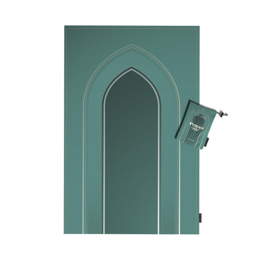 Al-Taqwa Waterproof Prayer Mat, a Durable Rug in Green made from Easy-to-Clean Material, 68x117 cm, for Comfortable Prayer, Ideal for Outdoor, Indoor, and Travel Use, Washable Salah Mat