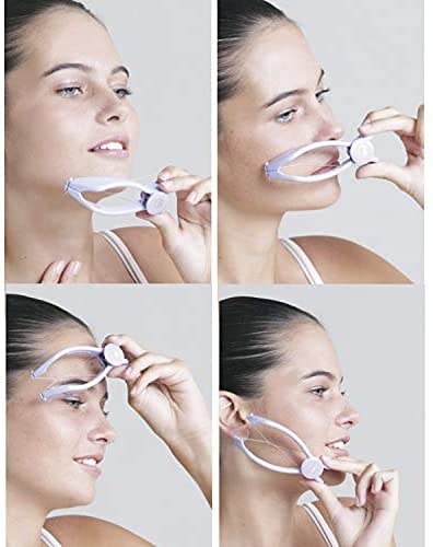 Tactine Eyebrow Face and Body Hair Threading and Removal System Tweezers for eyebrows, threading tool, threading machine for women, threading epilators for women (Purple)