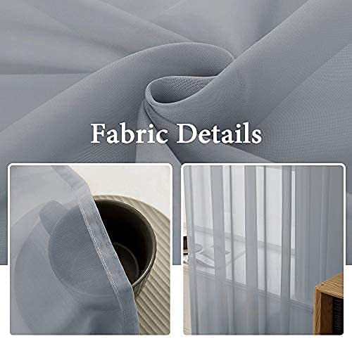 INtex CURTAINS HOUSE Elegant Voile Chiffon Curtains - Rod Pocket Design - Luxury Soft Fabric 1 Panel (300W x 240L CM, Off white)