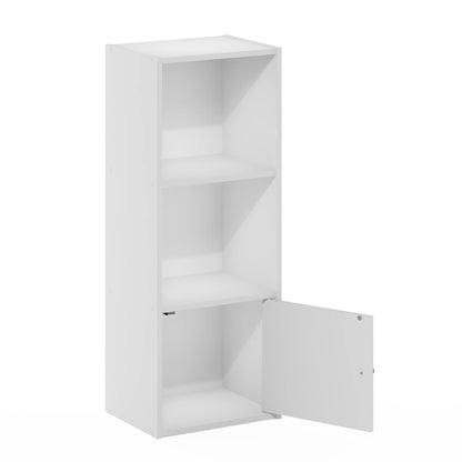 Printer Stand with Wheels in White, Mobile Office Cabinet with 2 Compartments, Engineered Wood Under-Desk Stand with Brakes, 40x35x55cm, Versatile Storage Trolley