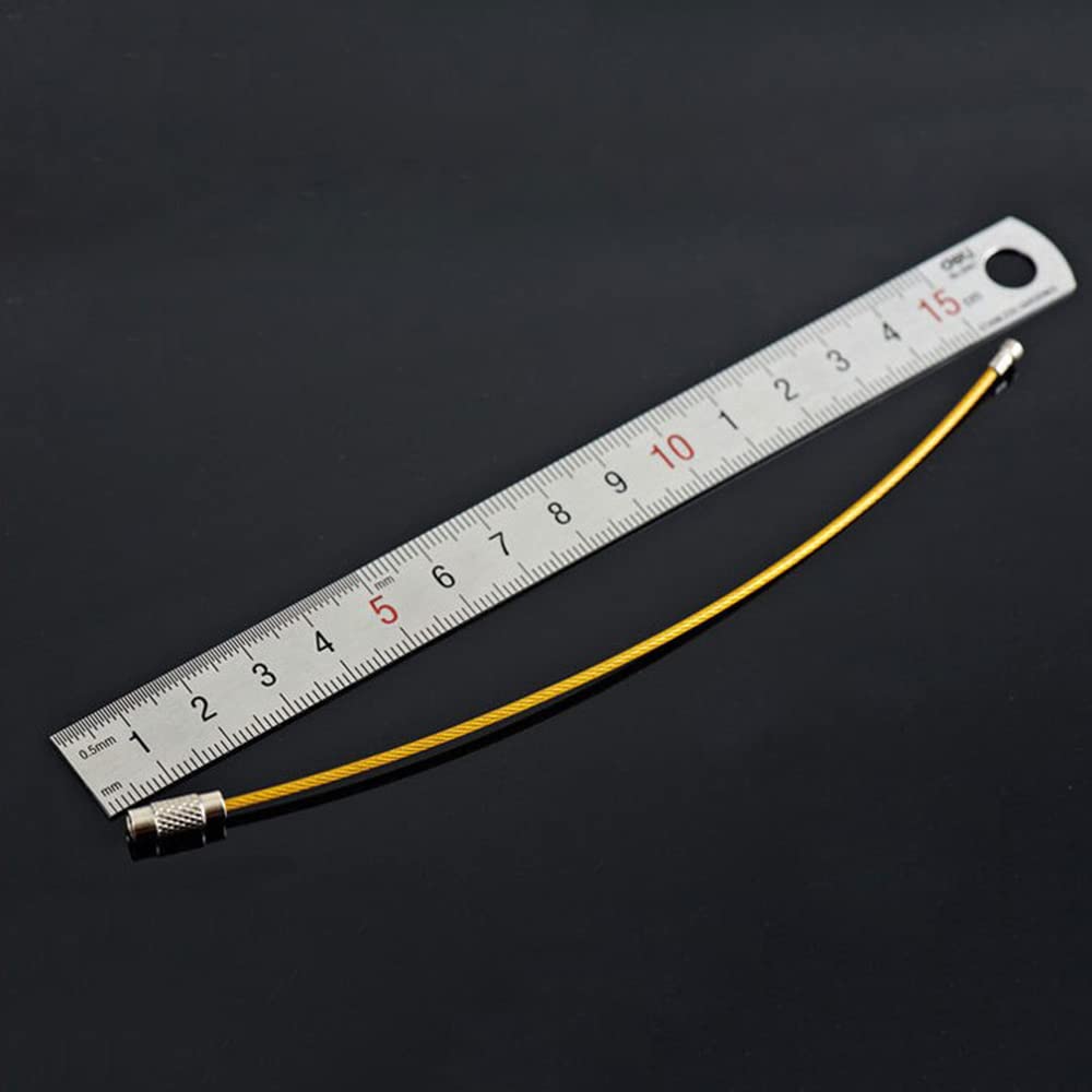 10Pcs Colorful Stainless Steel Wire Keychain Rope Key Chain Aircraft Gear Cable Ring Keyring for Outdoor Hiking