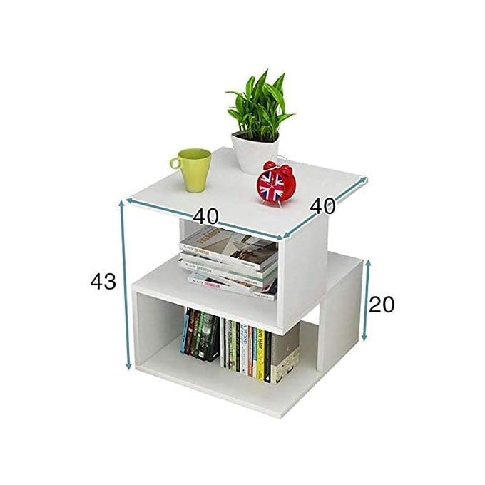 Wooden Bedside Table in a Clean White Finish, Space-Saving and Simple Design Suitable for Every, Compact and minimalist Nightstand for Bedroom essentials