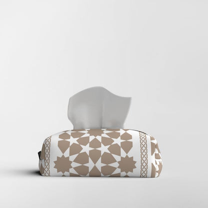 Fabric Tissue Box Cover Premium Fabric Tissue Holder With Leather Layer Inside for Home, Office, and Car Durable and Elegant Tissue Dispenser for Standard Tissue Boxes