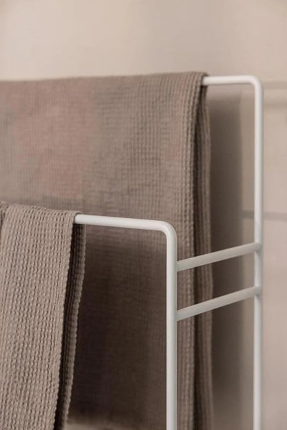 Modern Freestanding Steel Towel Rack White 60L x 20W x 80H CM