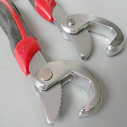 SKYLIT Stainless Steel Socket Adjustable Universal Multi Function Wrench Spanner Tool Set of 2 Pieces (9mm to 32 mm)