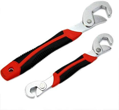 SKYLIT Stainless Steel Socket Adjustable Universal Multi Function Wrench Spanner Tool Set of 2 Pieces (9mm to 32 mm)
