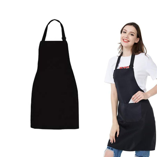 Waterproof Bib Apron - Unisex Apron Bulk with 2 Roomy Pockets Machine Washable for Kitchen Crafting