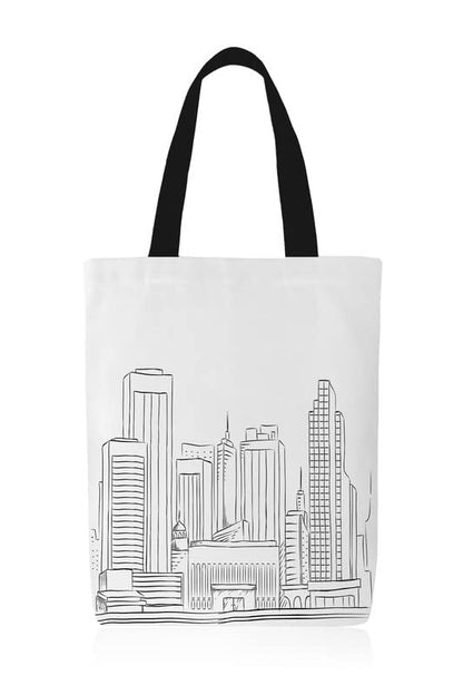 Canvas City Junior Tote Bag, a DIY Craft Kit for Kids in Black & White, 32x45 cm, includes a Reusable Bag and Coloring Set, a Fun and Creative Educational Activity for Children