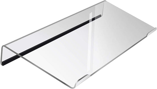 Acrylic Computer Keyboard Stand, Clear Keyboard Riser Tray with Rubber Strip, Supports Comfortable Typing Position for Home Office Desk and Workstations, Ergonomic Acrylic Holder, Clear
