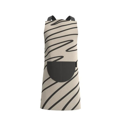 Apron, Cross-Back Design, Soft Cotton-Like Fabric, One Size, Lightweight Breathable Unisex with Front Pocket, for Cooking, and Daily Use