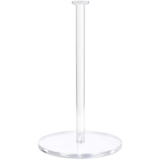 Modern Clear Acrylic Paper Towel Holder, Elegant Freestanding Countertop Stand for Kitchen & Bathroom, Heavy-Duty Base for Standard & Jumbo Rolls, Minimalist Dispenser
