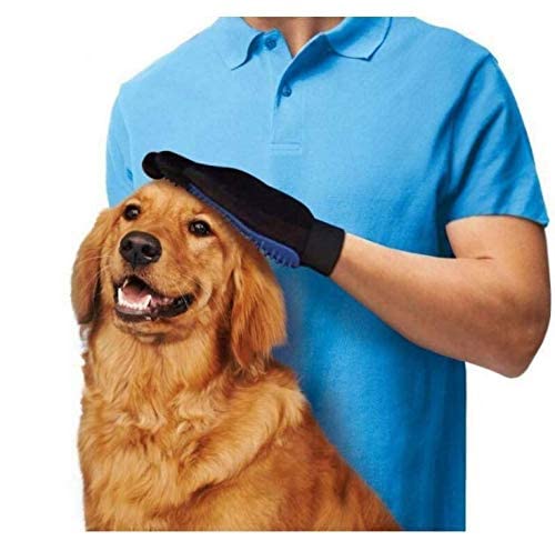 Wilkwish Useful Waterproof Pet Grooming Glove Cat and Dog Shedding Brush