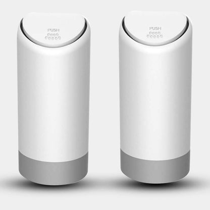 Fiexco Car Trash Can, Mini Silicone Car Accessories with lid, 100% Waterproof Automotive and Bedroom Organizer Garbage Can for Vehicle, Bedroom, and Office (White)